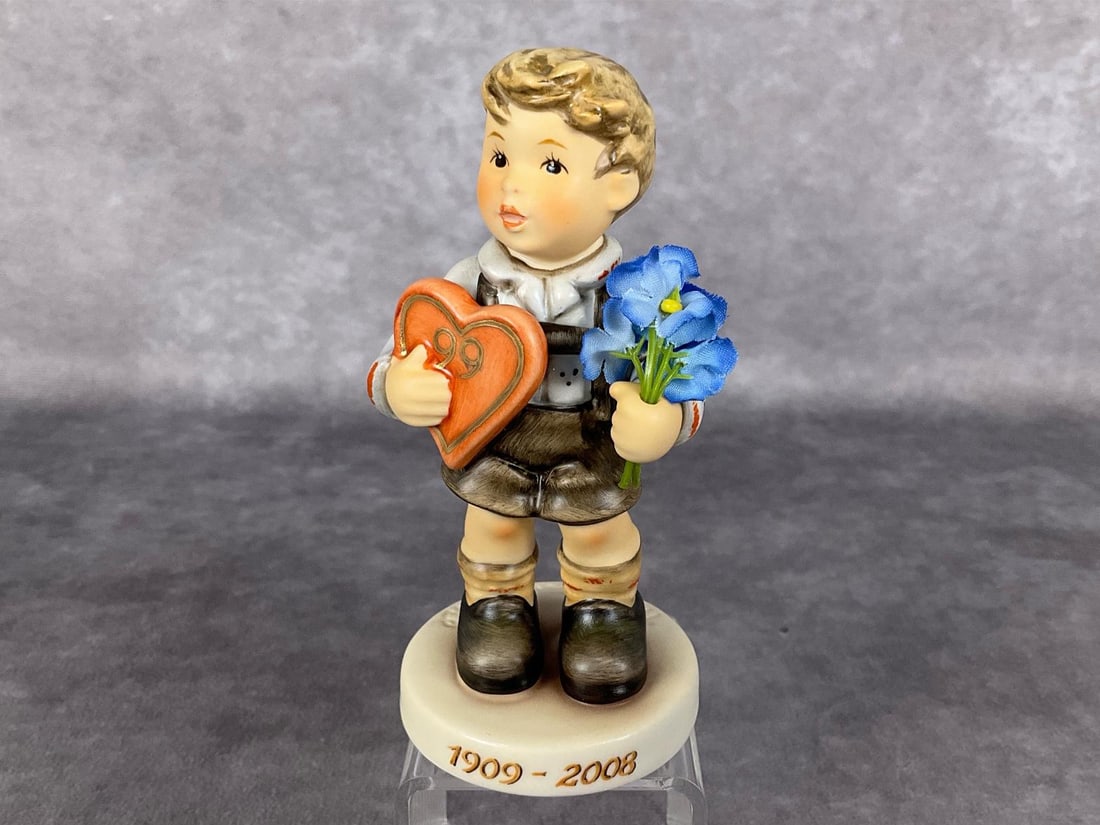 A Gift For You 2008 First Issue: Hum 2259. TMK 8. Height 4.5 inches. Good condition. Includes unlabeled Hummel box.
