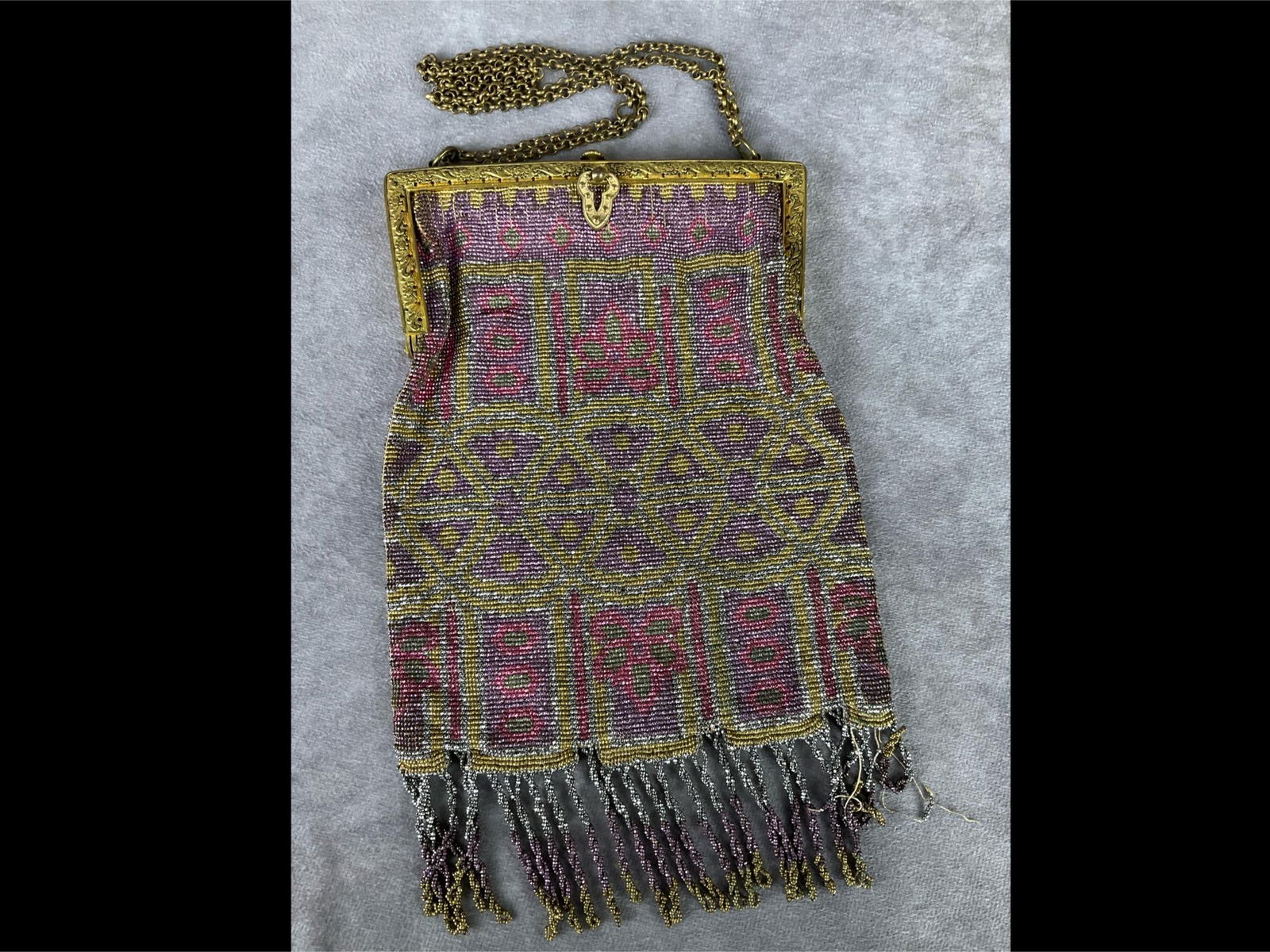 Edwardian Cut Steel Beaded Evening Bag (1 of 11)