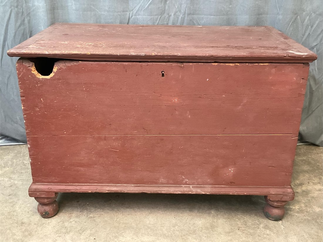 19th Century Six Board Poplar Blanket Chest (1 of 15)