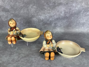 Two Happy Pastime Ashtrays