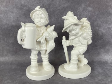 Two TMK 6 White Overglaze Hummels