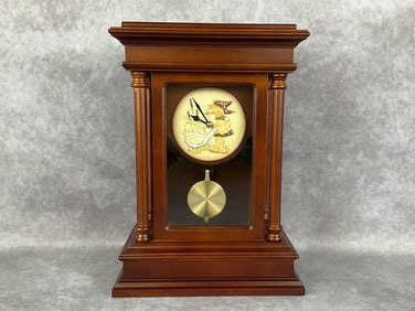 Goose Girl Wooden Case Clock