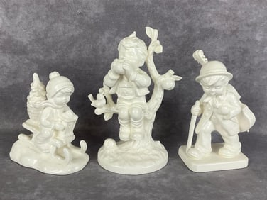 Three White Overglaze Hummels