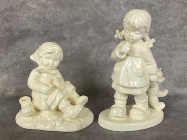 Two White Overglaze - No TMK