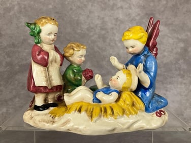 Heavenly Song Faience Candleholder