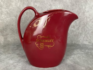 Schenley Whiskey China Pitcher