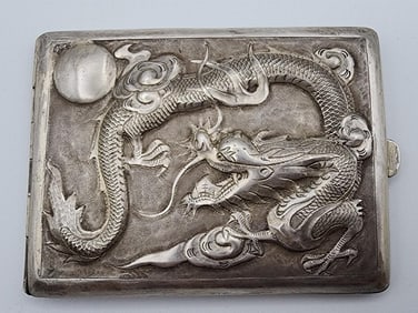 Chinese Export Silver Cigarette Case