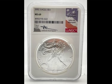 2002 Eagle $1 Silver Dollar