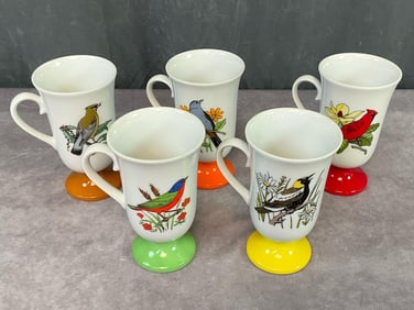 1960's Fred Roberts Bird Mugs