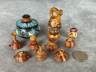 Terra Cotta Clay Pottery Miniatures