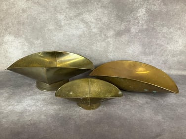 Three Brass Scale Basins