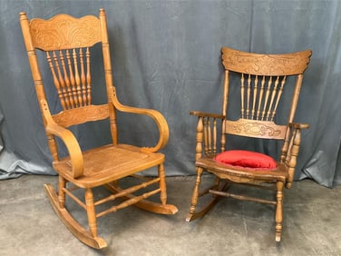 Two Pressback Rocking Chairs