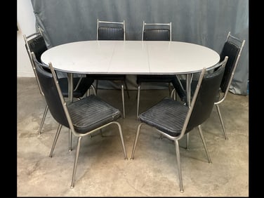 Black, White & Chrome Dinette Set