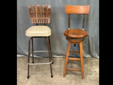 Two Swivel Seat Stools
