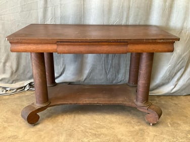 Fumed Tiger Oak Library Table
