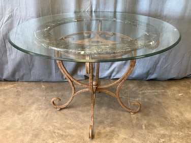 Marble Ring Glass Top Table