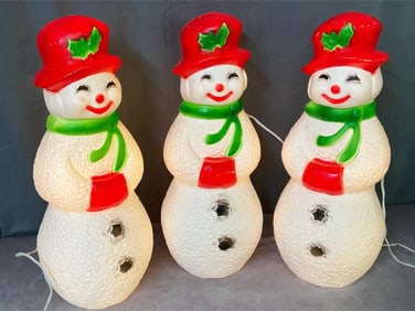 Trio of Christmas Snowmen