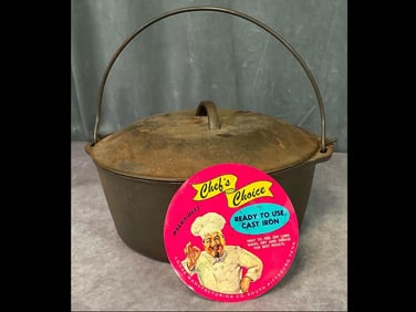 Vintage Lodge Cast Iron Dutch Oven