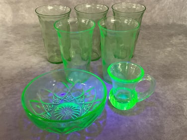 Uranium Glass Dishes