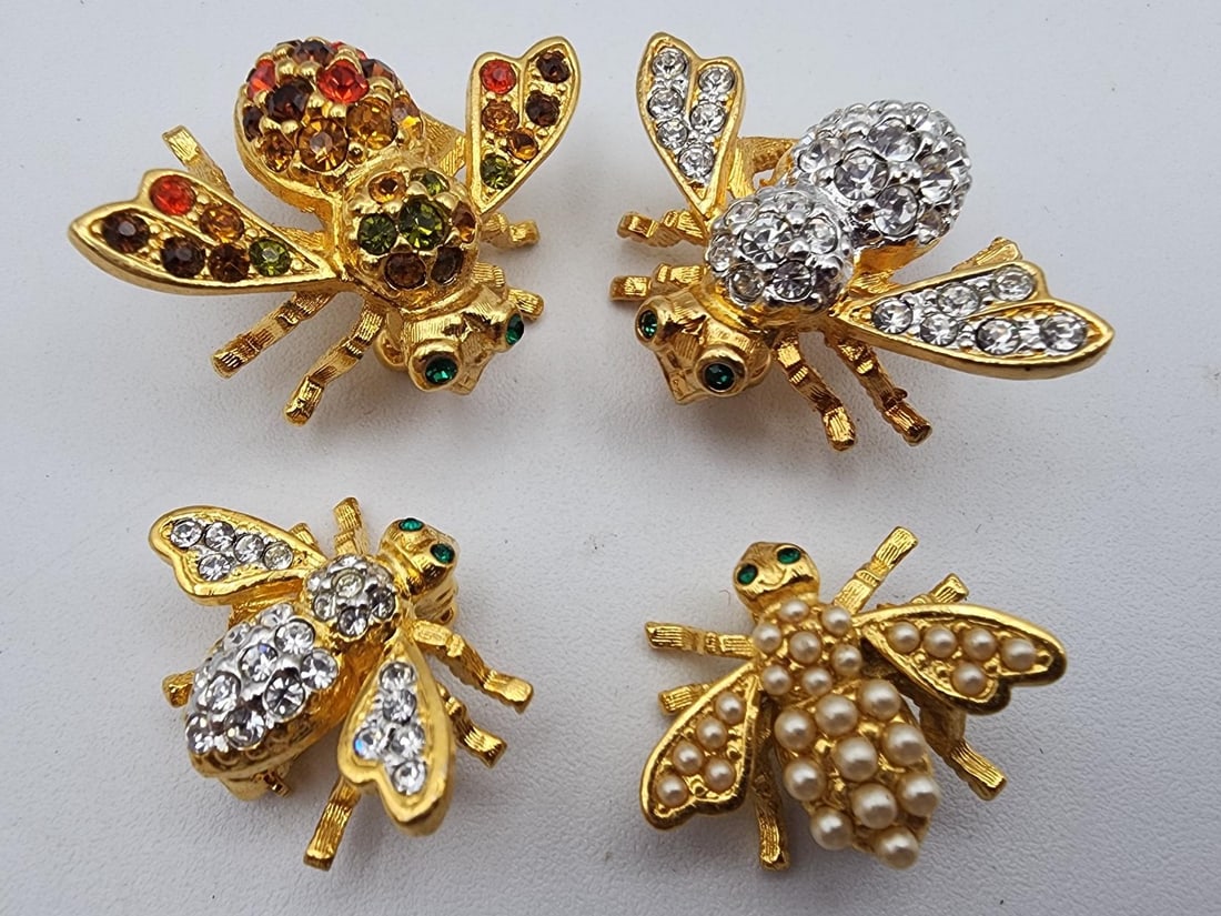 Joan Rivers Rhinestone Bee Pins (1 of 7)