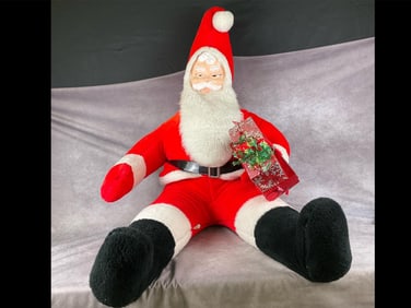 1988 BJ Toy Co. Giant Stuffed Santa