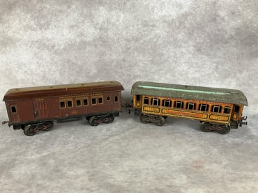 Two 1930's Bing Train Cars