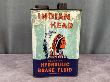 Indian Head Brake Fluid Can