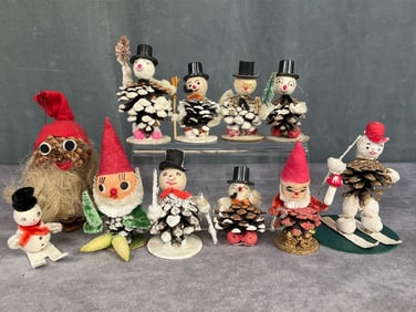 1950's Pinecone Snowmen & Elves