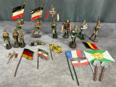German Elastolin Flag Bearers