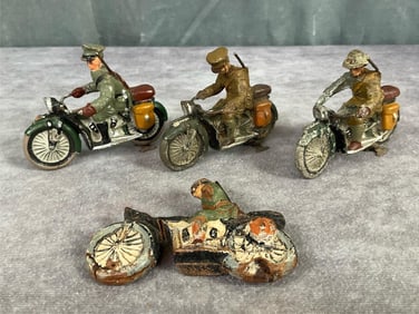 Elastolin Motorcycles With Riders
