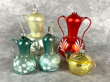 Blown Glass Handle Ornaments.