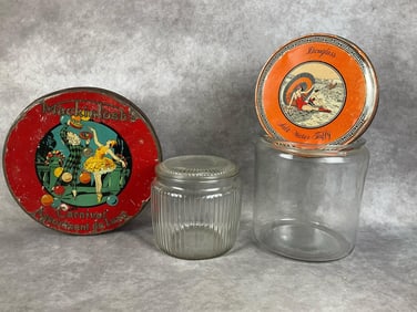 Old Tins & Glass Storage