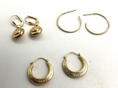 14k Gold Pierced Earrings