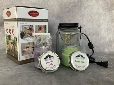 Candle Warmer and Beaver Mountain Soy Candles