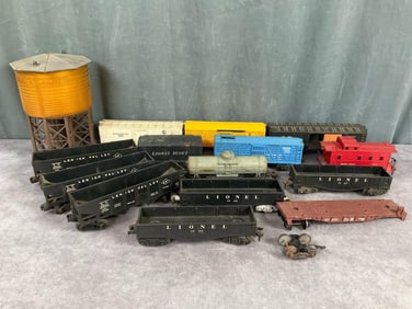 1950's Lionel Train Cars & Water Tower