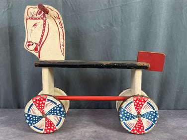 1940's Wooden Ride On Horse