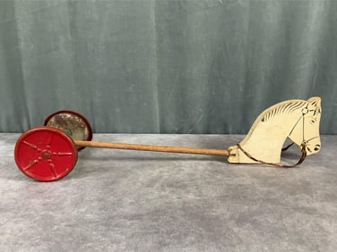1940's Wooden Stick Hobby Horse