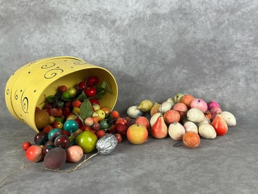 Spun Cotton Christmas Fruits and Nuts