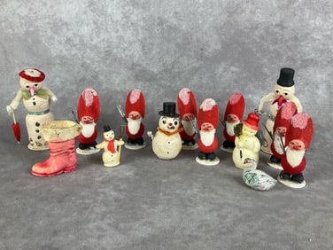Cotton Spun Santas & Snowmen