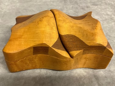 Inlaid Wood Puzzle Jewelry Box