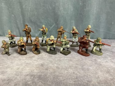 1930's Elastolin Shooting Soldiers
