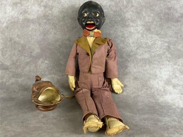 Black Americana Ventriloquist Doll & Ashtray