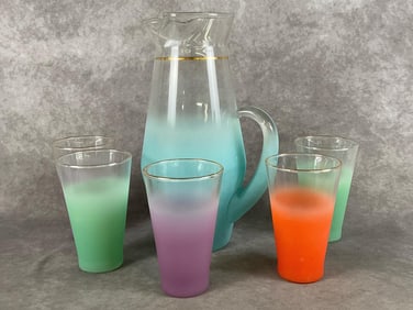 West Virginia Blendo Pitcher & Juice Glasses