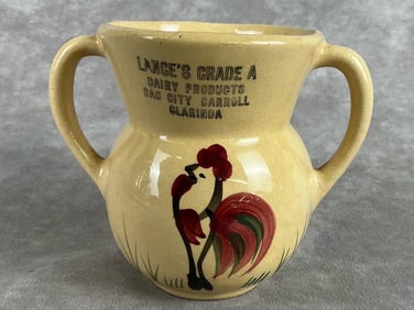 Watt Pottery Advertising Sugar Bowl