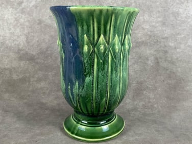 Mid-Century McCoy Diamond Trim Vase