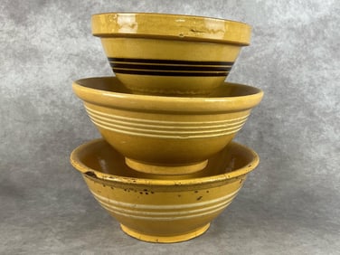 Mixed Yellowware Bowls