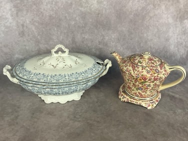 Antique Tureen & Teapot