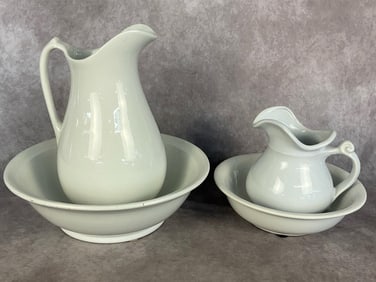 White Pitchers &  Washbasins