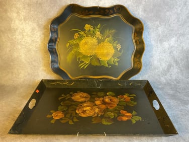 Tole Inspired Metal Trays