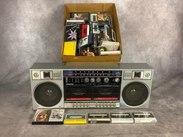 1980's Boombox and Tapes